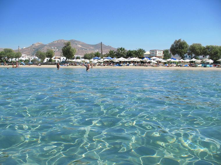 Saint George Beach in Naxos Town