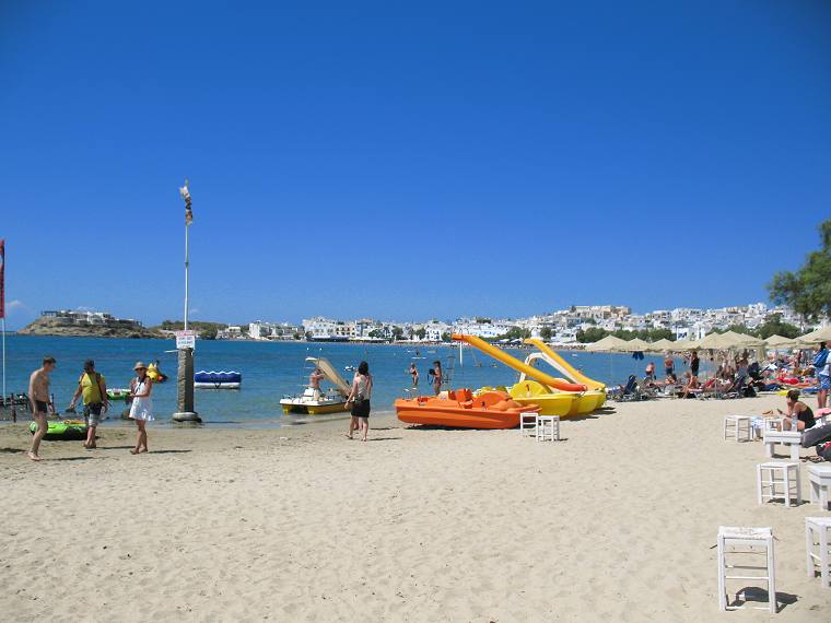 Saint George Beach in Naxos Town