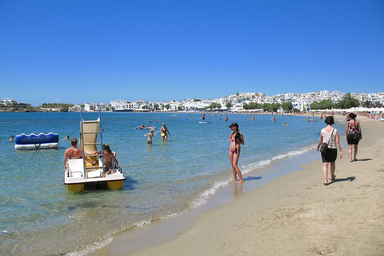 Saint George Beach in Naxos Town