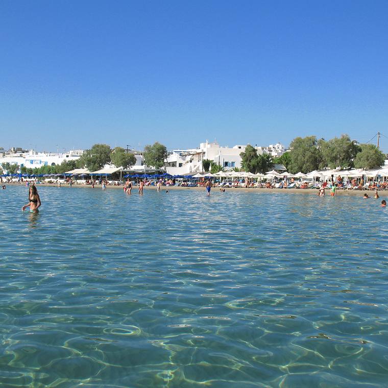 Saint George Beach in Naxos Town